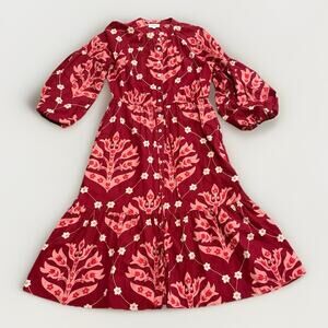 Olivia James The Label Emory Floral Maxi Dress Red Sz S